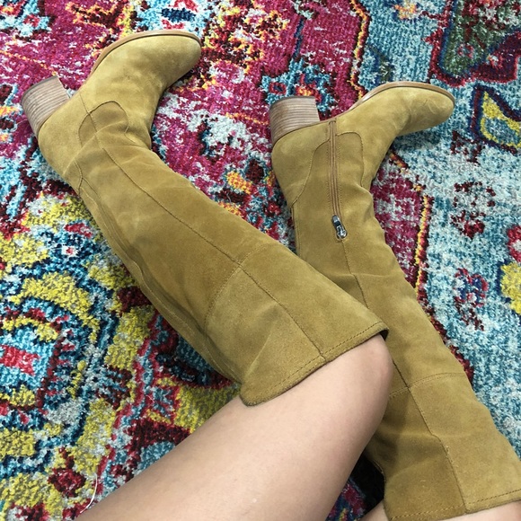 Marc Fisher Shoes - Tan Suede Knee High Boots